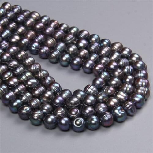 10-11MM Natural Loose Freshwater Pearl Beads For Women Jewelry Making DIY Pearl Bracelet Necklace 14'' Bulk Wholesale Gift