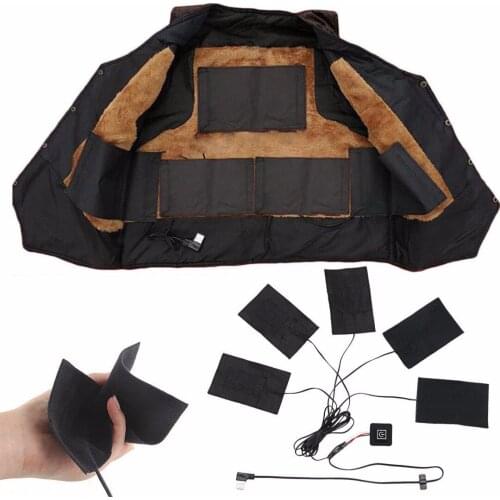1 Set Electric Heating Pad Thermal Clothes Heated Jacket Mobile Warming Gear