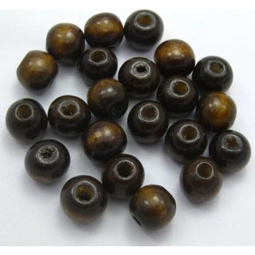 100 pcs Brown 12mm(1/2") Round Wood Beads~Wooden Beads