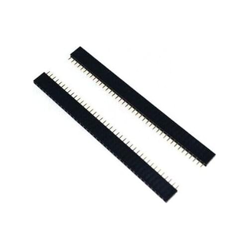 100PCS 2.54mm 40 Pin Stright Female Single Row Pin Header Strip PCB Connector
