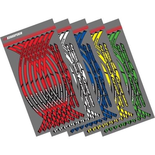 12 X Motorcycle Styling Wheel Hub Tire Reflective Sticker moto Car Decorative Stripe Decal For HONDA CBR600 F4 cbr600 f4