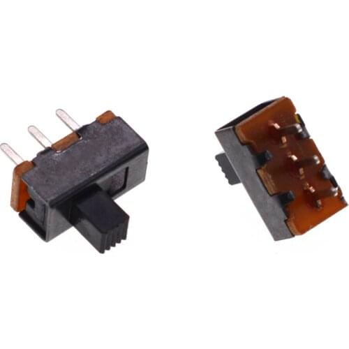 20pcs Slide Switch 2 Position 3 Pin SPDT 1P2T Through Hole PCB Panel Mini Vertical Knob Height 4.0mm SS12F17G4