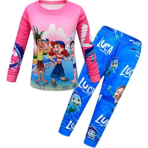 2021 Kids Cartoon Pajamas Children Sleepwear Baby Pajamas Sets Luca Boys girls Pijamas Set Nightwear Clothes Toddler Clothing