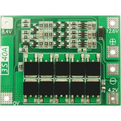 3S 40A Li-ion Lithium Battery Charger Lipo Cell Module PCB BMS Protection Board For Drill Motor 12.6V with Balance LX0C