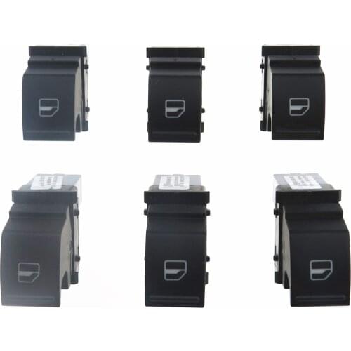 6 Pcs 1KD959855 For Volkswagen Golf MK5 Caddy Passat Tiguan Sagitar Passenger Door And Window Glass Control Switch Button
