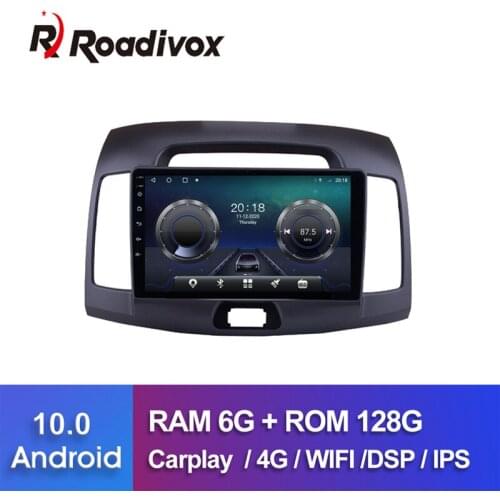 9" Android 10.0 RAM 4G ROM 64G Car DVD For HYUNDAI ELANTRA 2011-2016 Car Radio Multimedia Player GPS Navigation System Head Unit