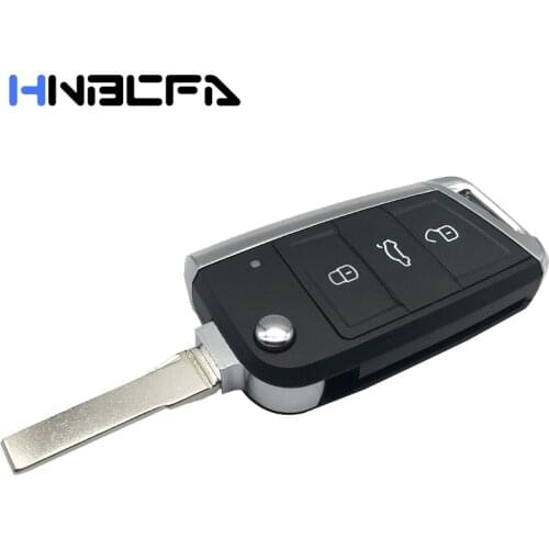 3 Buttons Remote Car Key Shell Case Cover Fob For Skoda Octavia For Volkswagen Passat Golf 7 MK7 Beetle Bora Polo Seat Leon