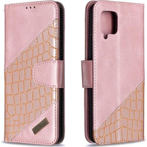 New Style A12 Case On For Fundas Samsung Galaxy A12 SM-A125F A 12 Magnetic Crocodile Leather Flip Phone Cover Card Holder