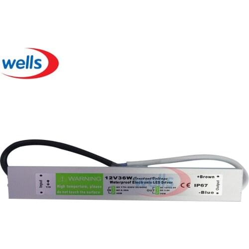 DC Waterproof 36W 12V Electronic LED Strip Driver