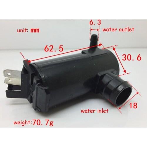 DC5-12V 40W 120mA Water Pump Large Flow High Lift High Pressure Micro Pumps for Car Glass Washing(Not divide positive,negative)