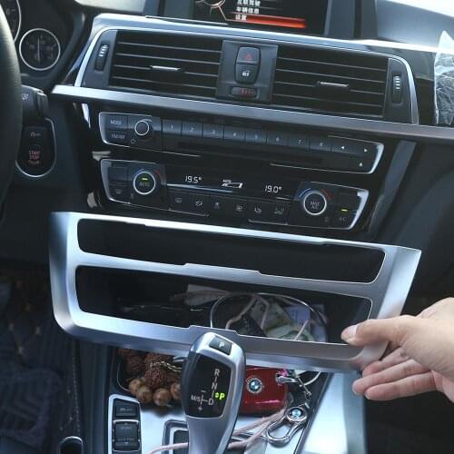 Chrome ABS Plastic Car Center Console Decoration Frame Trim for F30 F32 F34 3 4 Series GT 2013-2019 Models Accessories