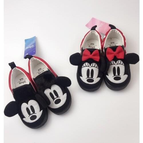 Disney childrens cartoon Minnie Mickey non-slip soft sole casual shoes baby first walker sneakers boys and girls shoes