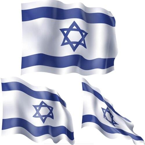 Fuzhen Boutique Decals Exterior Accessories 3D Israel Flag for Car Sticker Motorcycle Helmet Decal Vinyl&pvc&waterproof Film