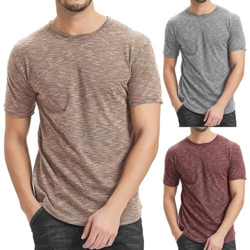 Men Short Sleeve O-neck Tee Shirt Curve Hem Fashion Streerwear T-shirt Male Slim Fit Hipster Tops Tshirt Summer Men Clothing Top