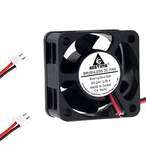 1Pcs Black 5V/12V/24V 40*40*20mm 4020 Dual Ball Bearing Brushless DC Motor Fan With Wires And XH2.54 Header