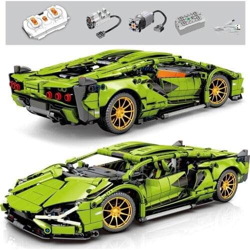 1254Pcs Super Racing Sports Vehicle Remote Control Building Blocks City Speed Racer RC/non-RC Bricks Children Toys Kids Gifts