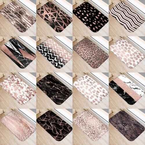 1pcs 40*60cm Stone Stripe Marble Pattern Anti-Slip Suede Carpet Door Mat Doormat Outdoor Kitchen Living Room Floor Mat Rug 48276