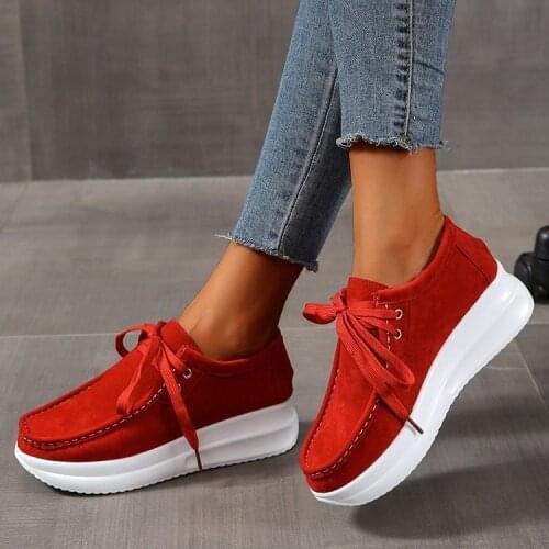 New Korean Leisure Sneakers Shoes For Women Fashion Platform Thick Womens Slip On Flats Vulcanize Shoes