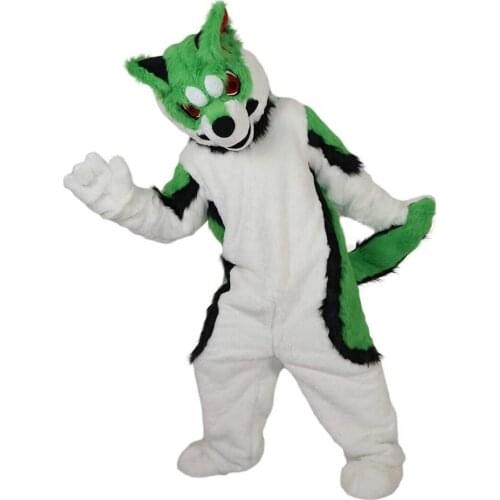 Fox Dog Husky Wolf Fursuit Cosplay Mascot Costume Cartoon Halloween Outfit Fancy Dress Promotional