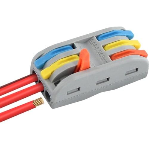 Mini Fast Wire Cable Connectors Universal Compact Conductor Spring Splicing Wiring Connector Push-in Terminal Block SPL-2/3 LED