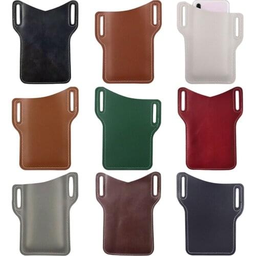 Men Vintage Pack Belt Mobile Phone Case Pouch Purse Credit Card Holder Money Phone Storage Belt Bag Dropship Wholesale