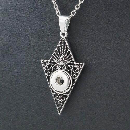 2017 New Fashion Beauty Pendant Retro Pattern Xinnver Snap Necklace Fit DIY 12MM Snap Buttons Jewlery Wholesale Women ZG092