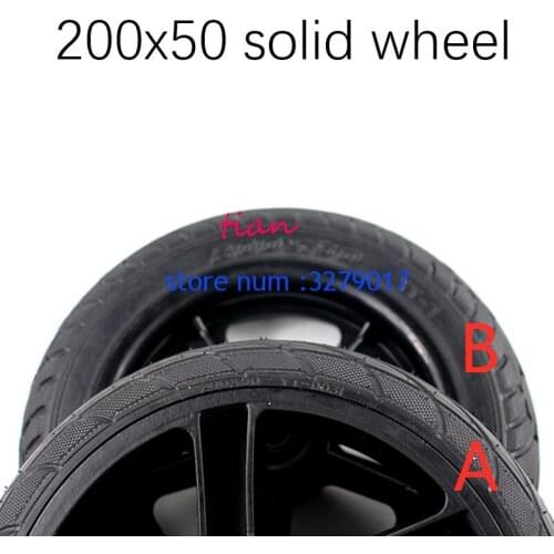2019 New Good Quality 200x50 Solid Wheel for Two Wheels Electric Self Balancing Hoverboard Scooter 200*50 Tyre