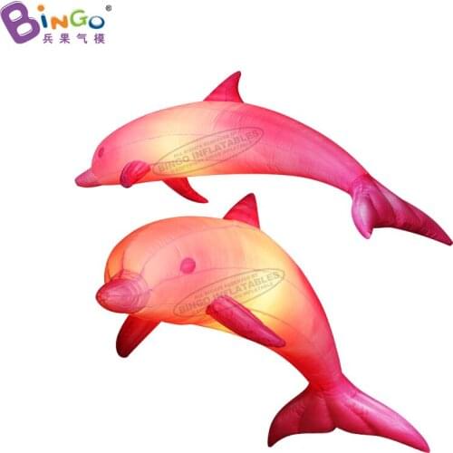 Personalized 3m pink inflatable dolphin / aquarium ocean giant airblown dolphin for decoration toys