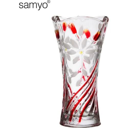 Clear Thickened Crystal Glass Flower Vases for Home Decor Wedding or Gift