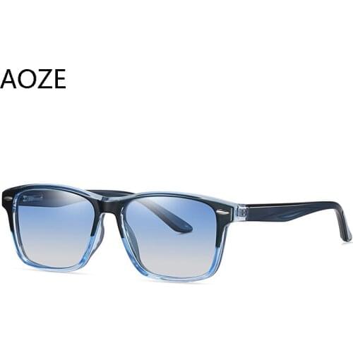 AOZE 2021 Brand Men Retro Polarized TR90 Gradient Sunglasses Men Vintage Eyewear Accessories Sun Glasses oculos de sol UV400