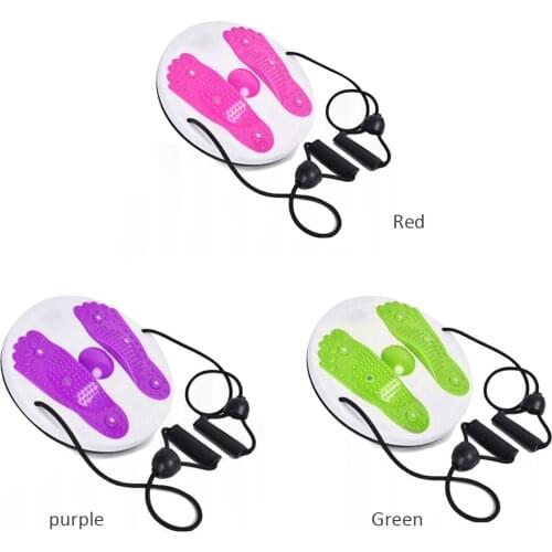 Yoga Twister Plate Twist Board with Resistance Rope Slimming Belly Tummy Legs Fitness Waist Exercise Balance Body Building Equip