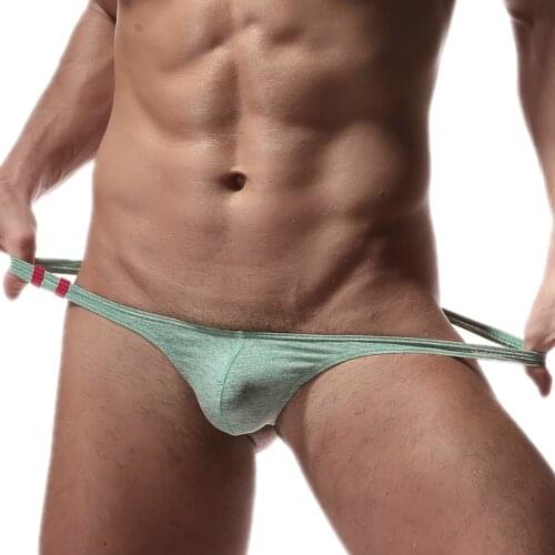 KUDYZON Brand Mens Underwear Gay Mens G Strings Thongs Cotton Underwear Men Sexy Men Thongs Soft Jockstrap Low Waist T-back