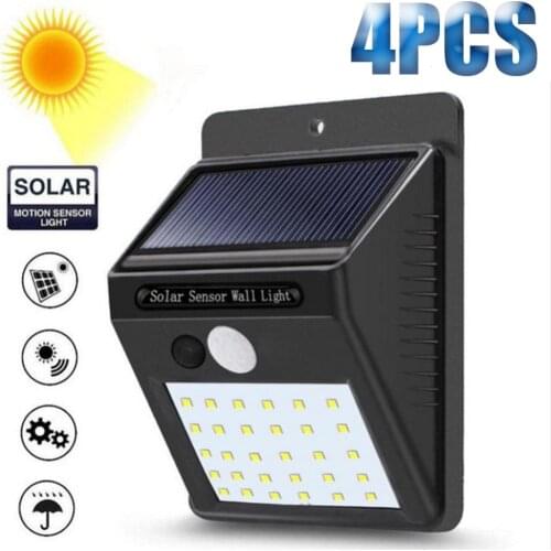 30 LED Solar Light Outdoor Solar Lamp with Motion Sensor Solar Powered Waterproof Sunlight Spotlights for Garden Decoration