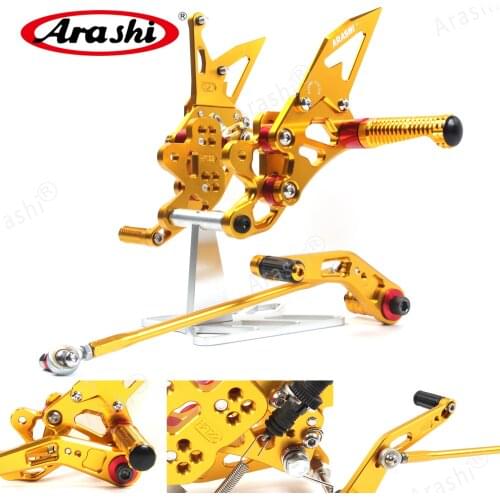 US Stock CNC Rider Rearset Adjustable Footrests Pegs For SUZUKI GSXR600 GSXR750 2011 - 2017 GSX-R750 2012 2013 2014 2015 2016