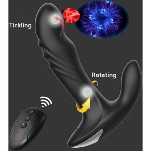 Vibrating Anal Plug Prostate Massager Remote Control Rotating Butt Plug Vibrator G spot Stimulator Adult Erotic Sex Toys For Man