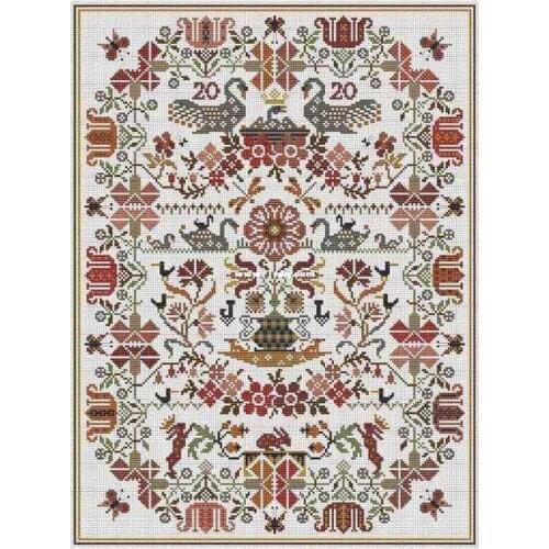 Needlepoint Beautiful Pattern Ukrainian Embroidery Cross Stitch Patterns with 100% Cotton Floss & Free Shipping for Wall Decor