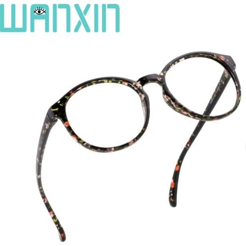 Wanxin Plastic Novelty Blue Light Blocking Glasses, Round Computer Reading Glasses