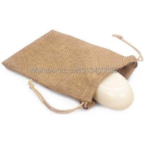 100pcs/lot CBRL jute/linen/flax drawstring bags&pouch for accessories/ring/mouses,Various colors,size customized,wholesale