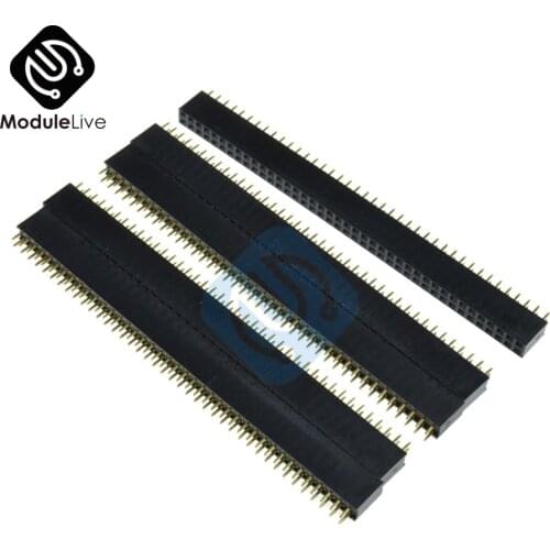 2Pcs 2.54mm 2 x 40 Pin Double Row Female Pin Header
