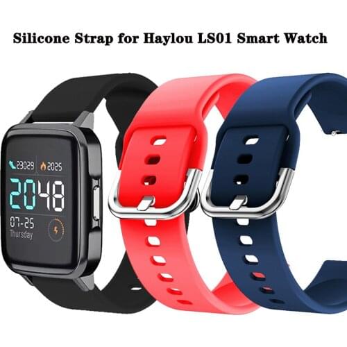 20mm Silicone Strap for Haylou LS01 Smart WatchBand Replacement Wristband Sport Band Bracelet for Xiaomi Haylou LS01 Correa Belt