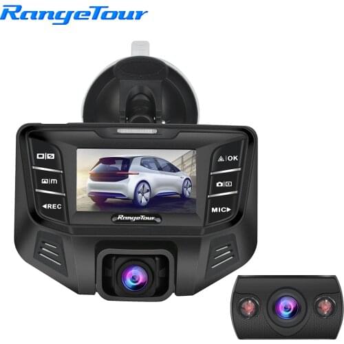 Range Tour Car DVR Driving Video Recorder Dash Cam GPS 24 Hours Parking Front And Rear Camera Full HD 1080P+480P Night Vision