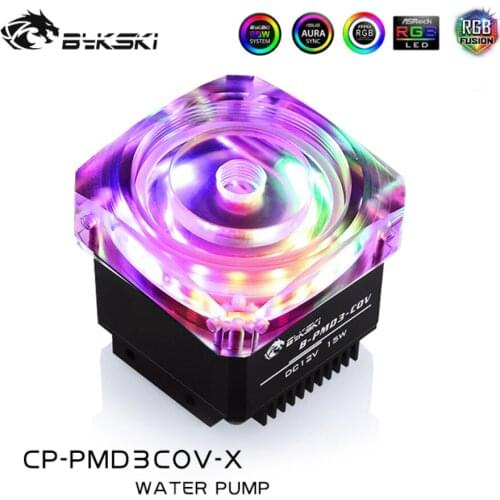 Bykski Powerful DDC Pump 600L/H Tranperant Water Pump 6M Head Advanced Water Cooler Acrylic 5V/12V PC Water Cooling CP-PMD3COV-X