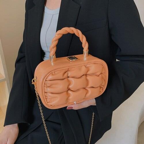 Chain Designer PU Leather Messenger Bag Ladies 2021 Ladies Winter Simple Style Handbag Brand Trend Handbag Fashion Wallet