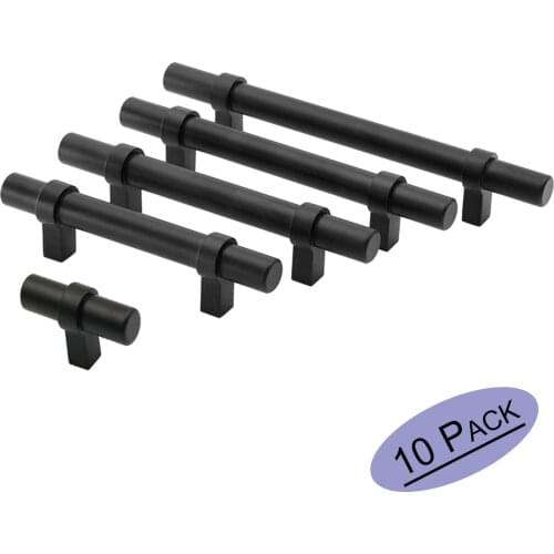 Goldenwarm Black Cabinet Handles Knobs Kitchen Drawer Pulls Modern Drawer Knobs T Bar Dresser Drawer Pulls Furniture Hardware
