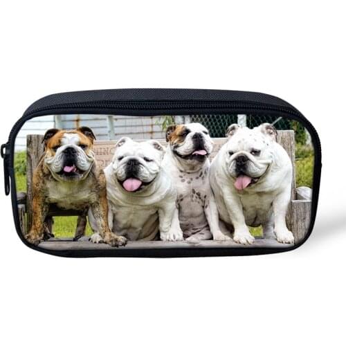 HaoYun Kids Pencil Case Cute Bulldogs Pattern Students Stationery Box Fashion School Supplies Pencil Box Cartoon Beautician