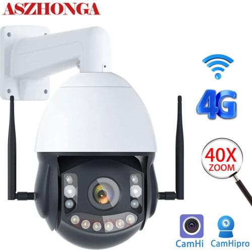 Wireless PTZ 1080P 5MP WIFI 3G 4G SIM Card Security IP Camera 2MP HD CCTV 40X Optical Zoom Outdoor Home Surveillance Cam CamHi