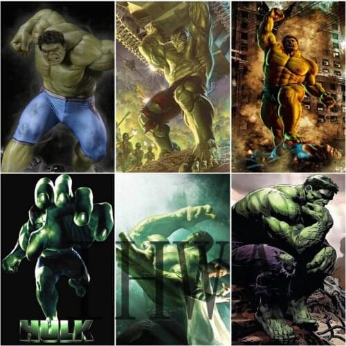 Marvel Superhero Hulk Diamond Painting Avengers Cross Stitch Full Square Round Diamond Embroidery Home Decor Handicrafts Gift