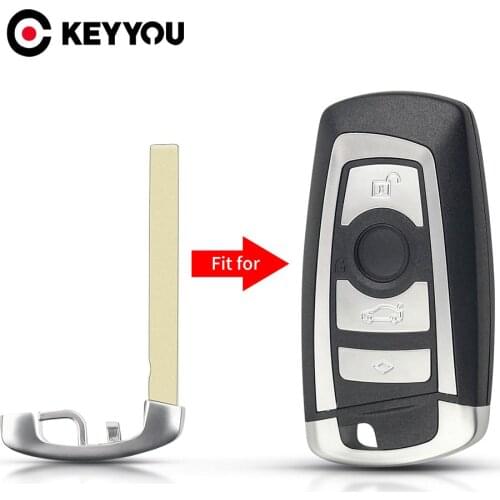 KEYYOU For BMW CAS4 F 3 5 7 Series E90 E92 E93 X5 F10 F20 F30 F40 New 5 7 Series Uncut Blank Key Blade Key Emergency Key Blade