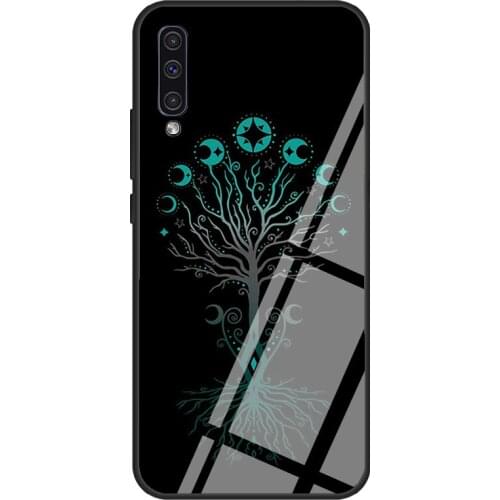 Moon Phases Yggdrasil Viking Wicca For Samsung A21S A20e A10 A20 A30 A50 A70 A31 A51 A71 A12 A52 A72 A32 Tempered Glass Case