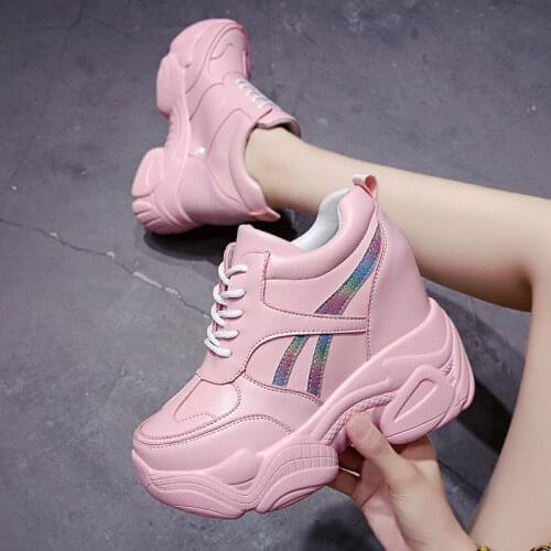 Women sneakers Breathable Platform shoes Lace up Heightening shoes womens Travel shoes wedges casual sneakers designer shoes